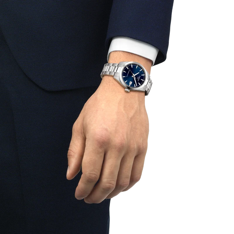 Tissot Gentleman 38mm Powermatic 80 Blue Dial Bracelet Watch — view 5