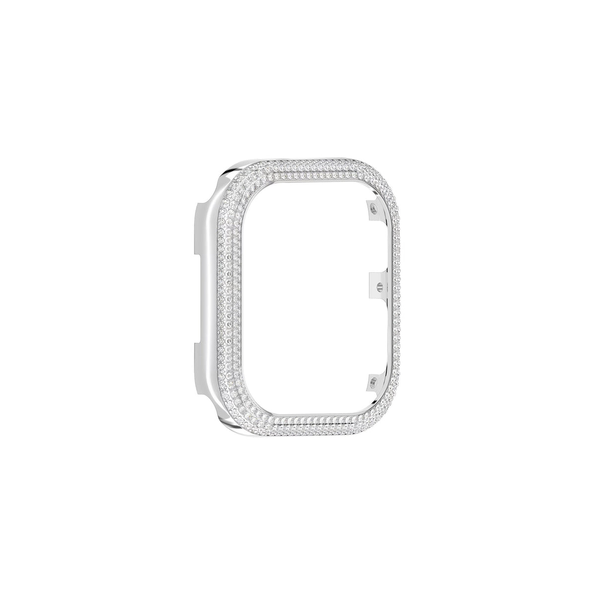 Swarovski Sparkling 41mm Rhodium Plated Apple Watch Case, a rhodium-plated metal watch case from Swarovski, at OD’s Jewellers in St Helens.