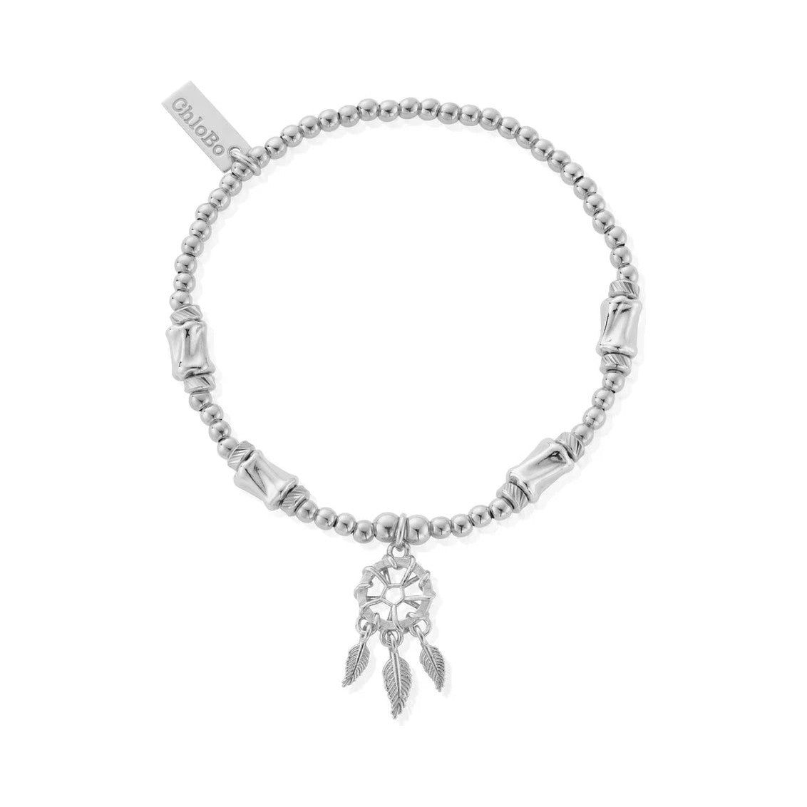 ChloBo Silver Cute Charm Chunky Twist Dream Catcher Bracelet SBCCCT3290