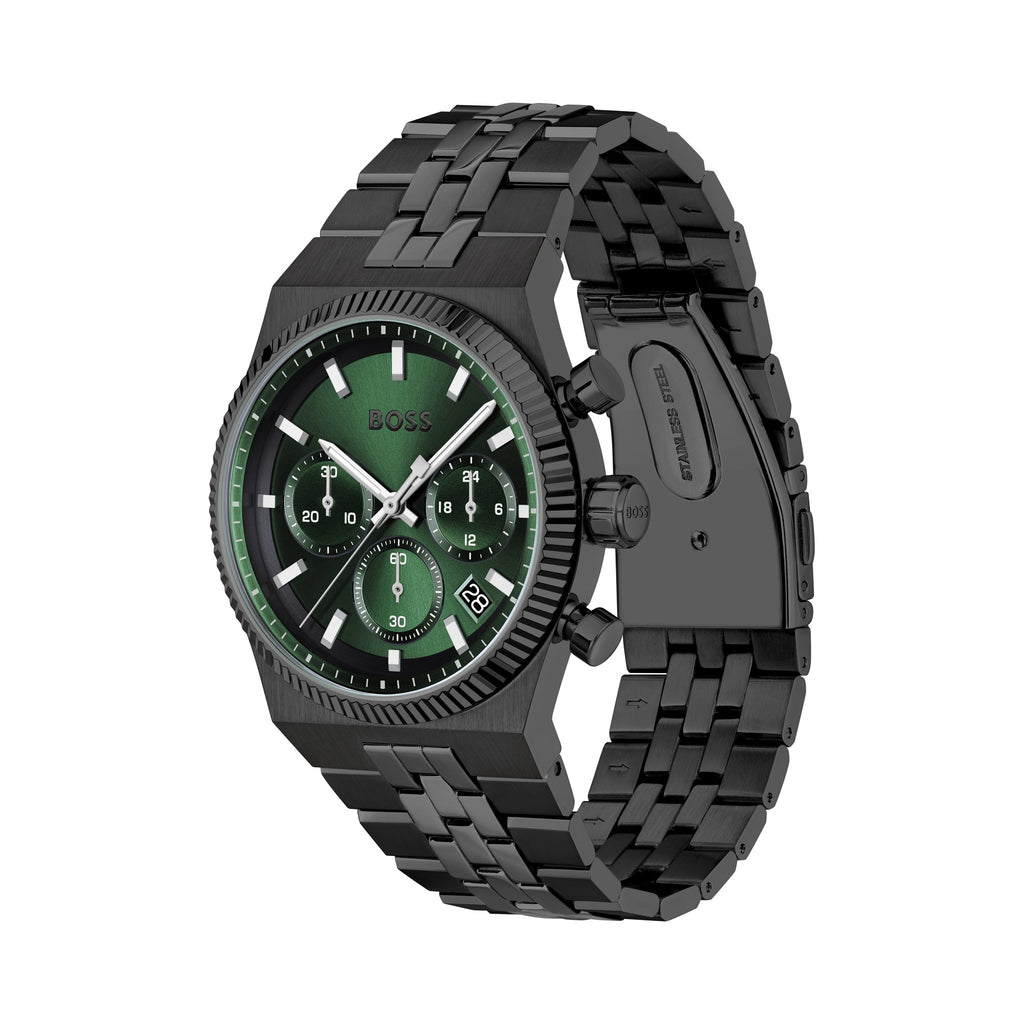 BOSS Mens Candor Prime Green Dial Bracelet Watch — view 2