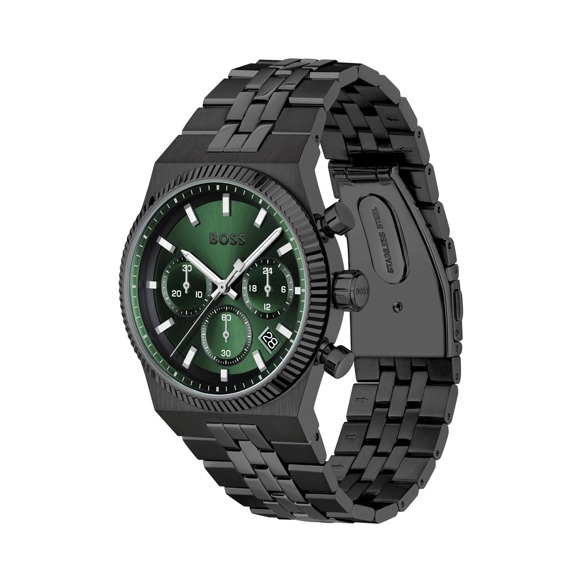 BOSS Mens Candor Prime Green Dial Bracelet Watch — view 2