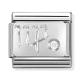 Nomination Composable Classic Link Zodiac Virgo in Cubic Zirconia and 925 Silver