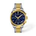 Tissot Mens PR100 Blue Chronograph Dial Bracelet Watch T1504172204100