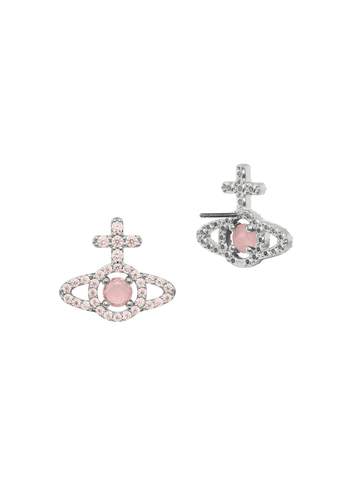 Vivienne Westwood Olympia Peach CZ Earrings 6201038I-02P773