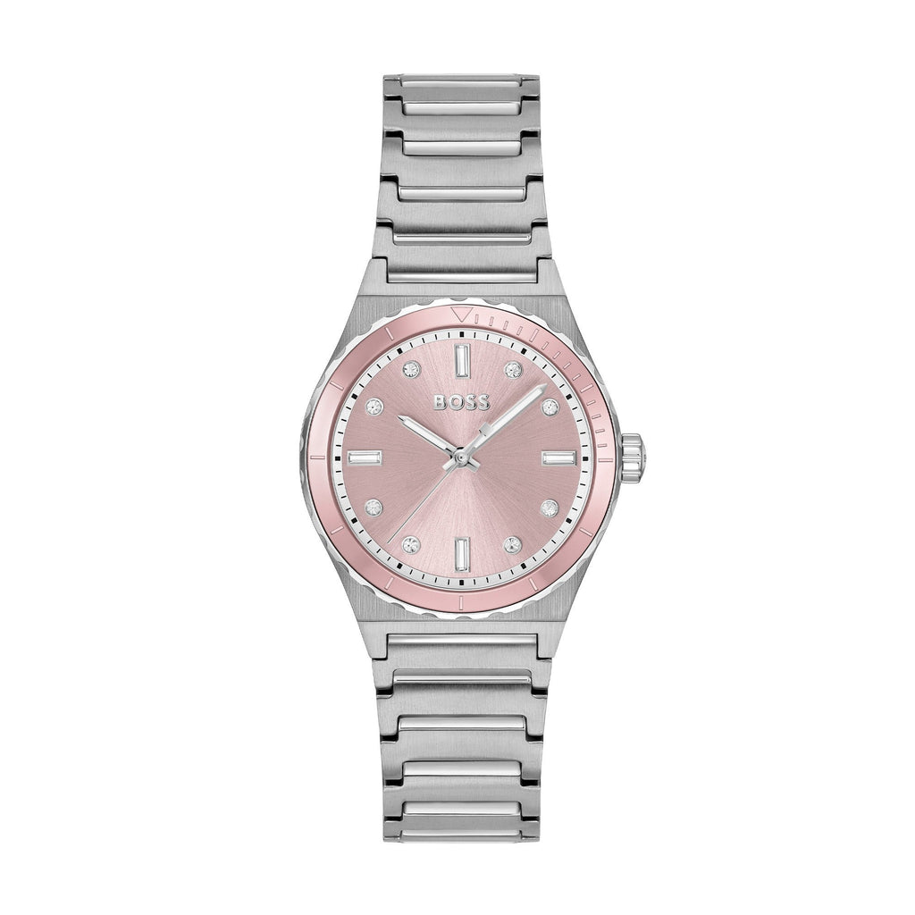 BOSS Ladies Candor Sport Pink Crystal Dial Bracelet Watch Stainless Steel by BOSS