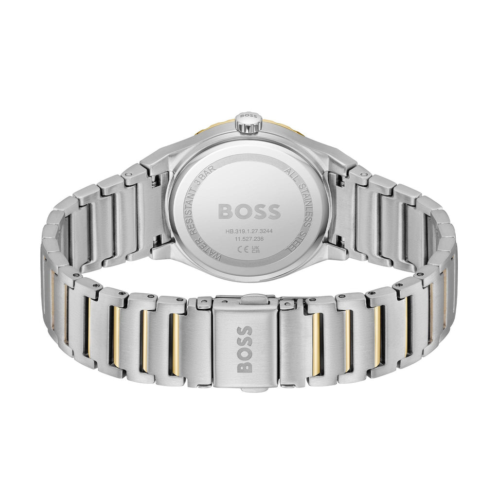 BOSS Ladies Candor Sport Silver Crystal Dial Bracelet Watch Stainless Steel/Gold Plated by BOSS