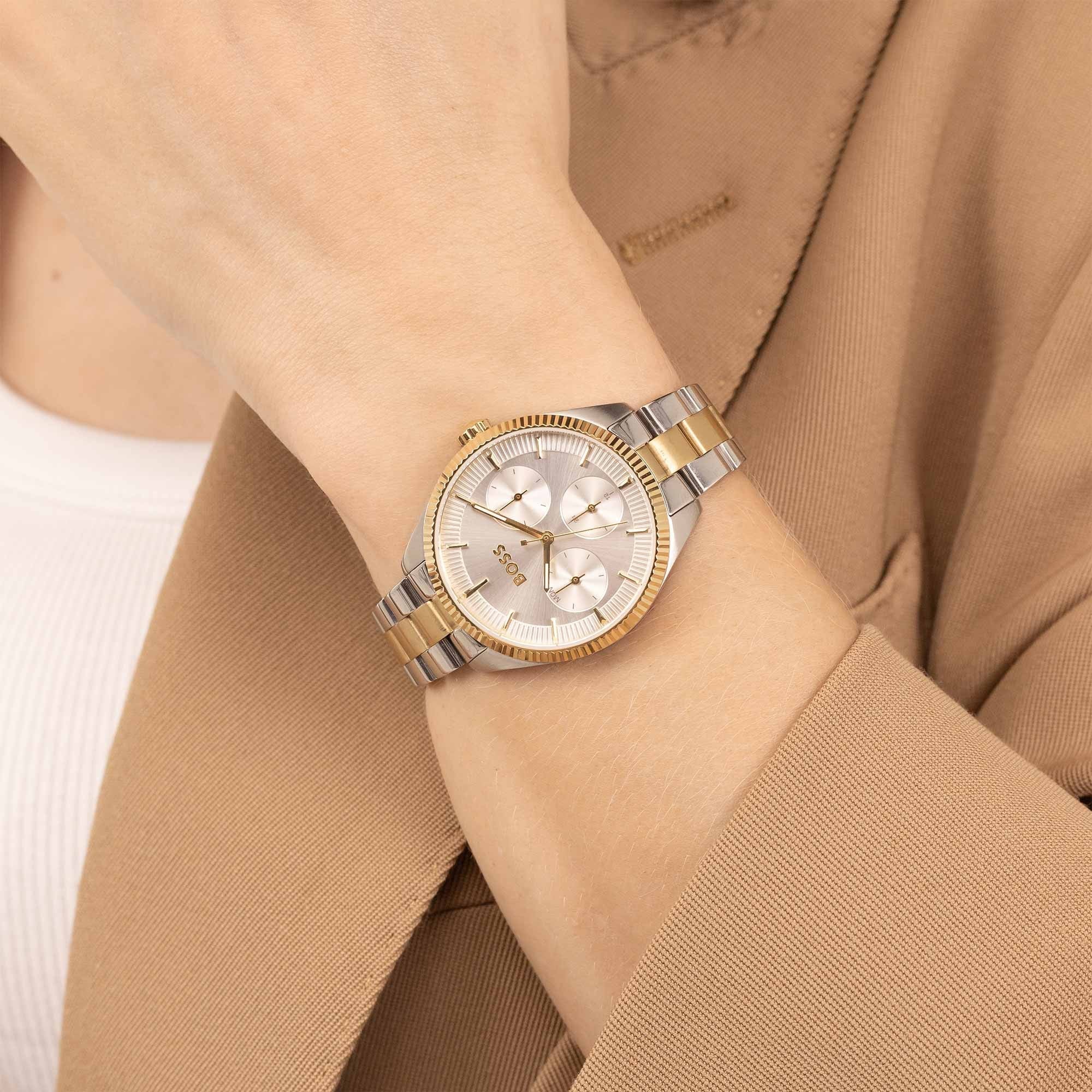 BOSS Ladies Sage Sport Silver Dial Bracelet Stainelss Steel / Gold Plated Watch by BOSS