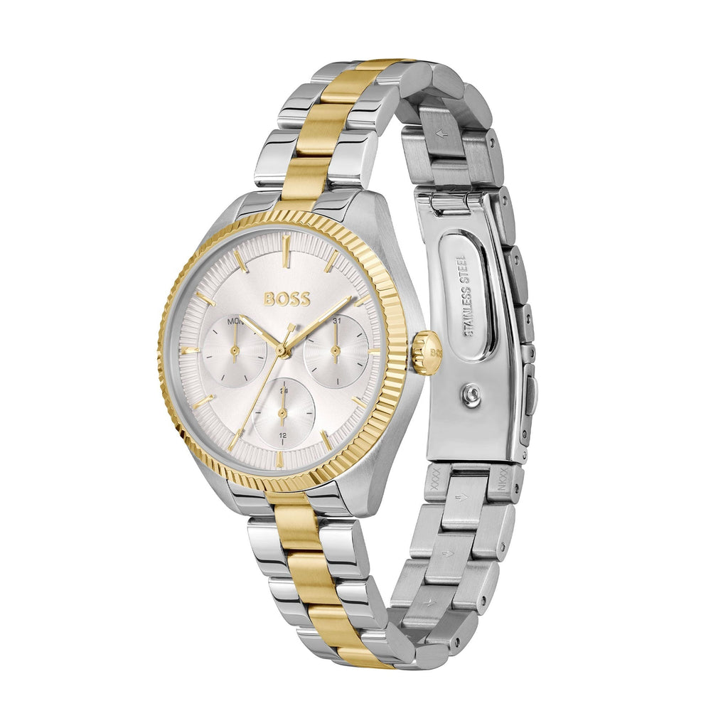 BOSS Ladies Sage Sport Silver Dial Bracelet Stainelss Steel / Gold Plated Watch by BOSS