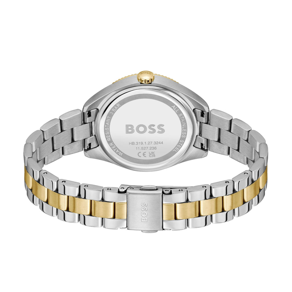 BOSS Ladies Sage Sport Silver Dial Bracelet Stainelss Steel / Gold Plated Watch by BOSS