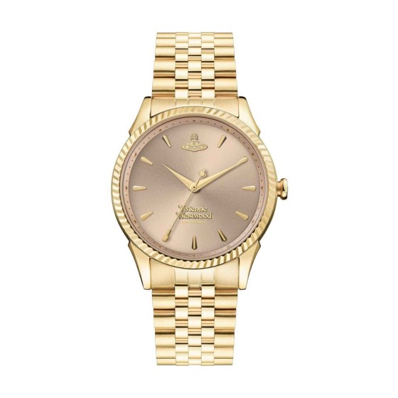 The Vivienne Westwood Seymour, a rose dial gold plated watch from Vivienne Westwood, available at OD’s Jewellers in St Helens