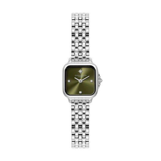 Women's Olivia Burton Mini Grosvenor Square Sage Green Dial Bracelet Watch