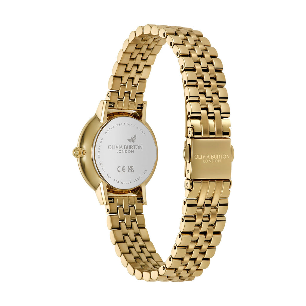 The Ladies Olivia Burton Honeycomb Ultra Forest Green Dial Bracelet Watch, a gold plated bracelet watch from Olivia Burton, available at OD’s Jewellers in St Helens