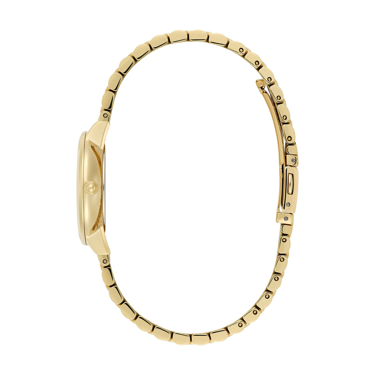 The Olivia Burton Honeycomb Ultra Forest Green Dial Bracelet Watch, a gold plated bracelet watch from Olivia Burton, available at OD’s Jewellers in St Helens