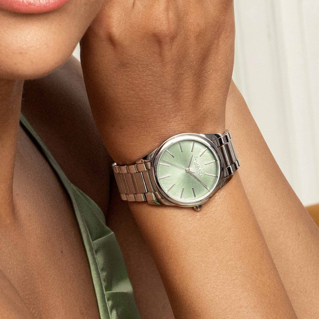 Women's Olivia Burton Intensity Soft Green Dial Bracelet Watch Stainless Stee by Olivia Burton