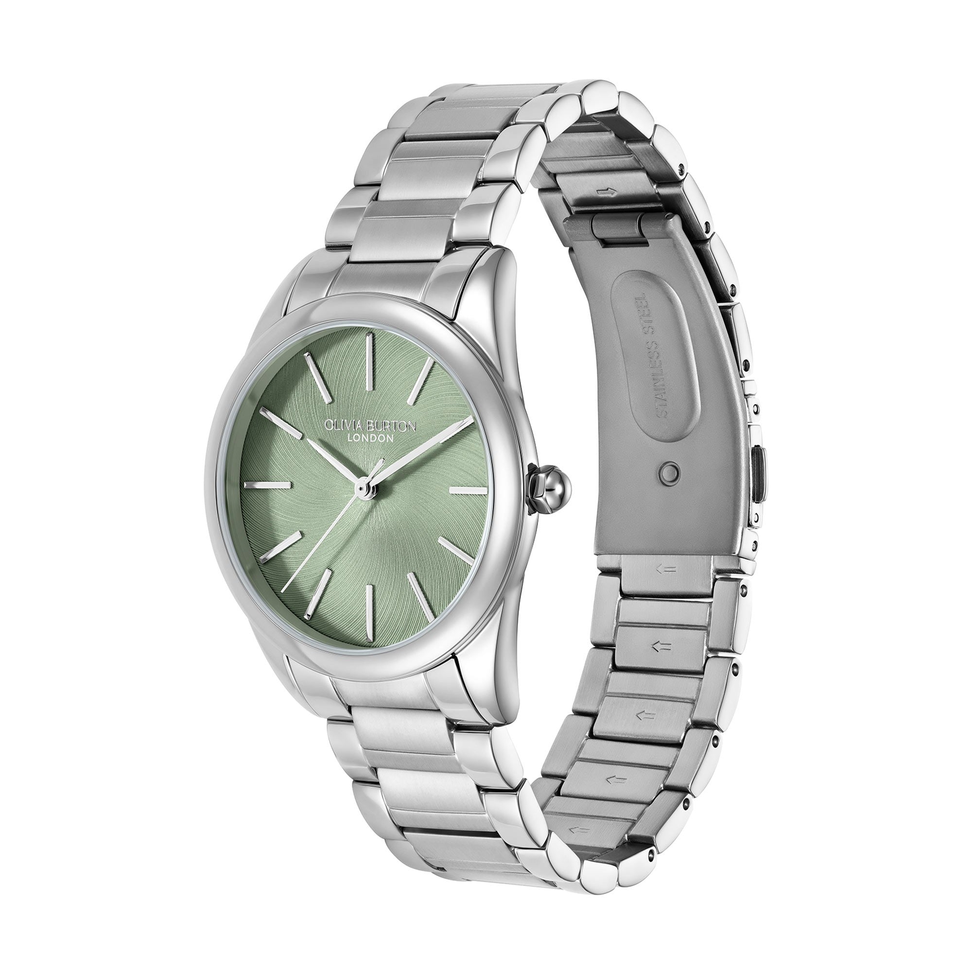 Women's Olivia Burton Intensity Soft Green Dial Bracelet Watch Stainless Stee by Olivia Burton