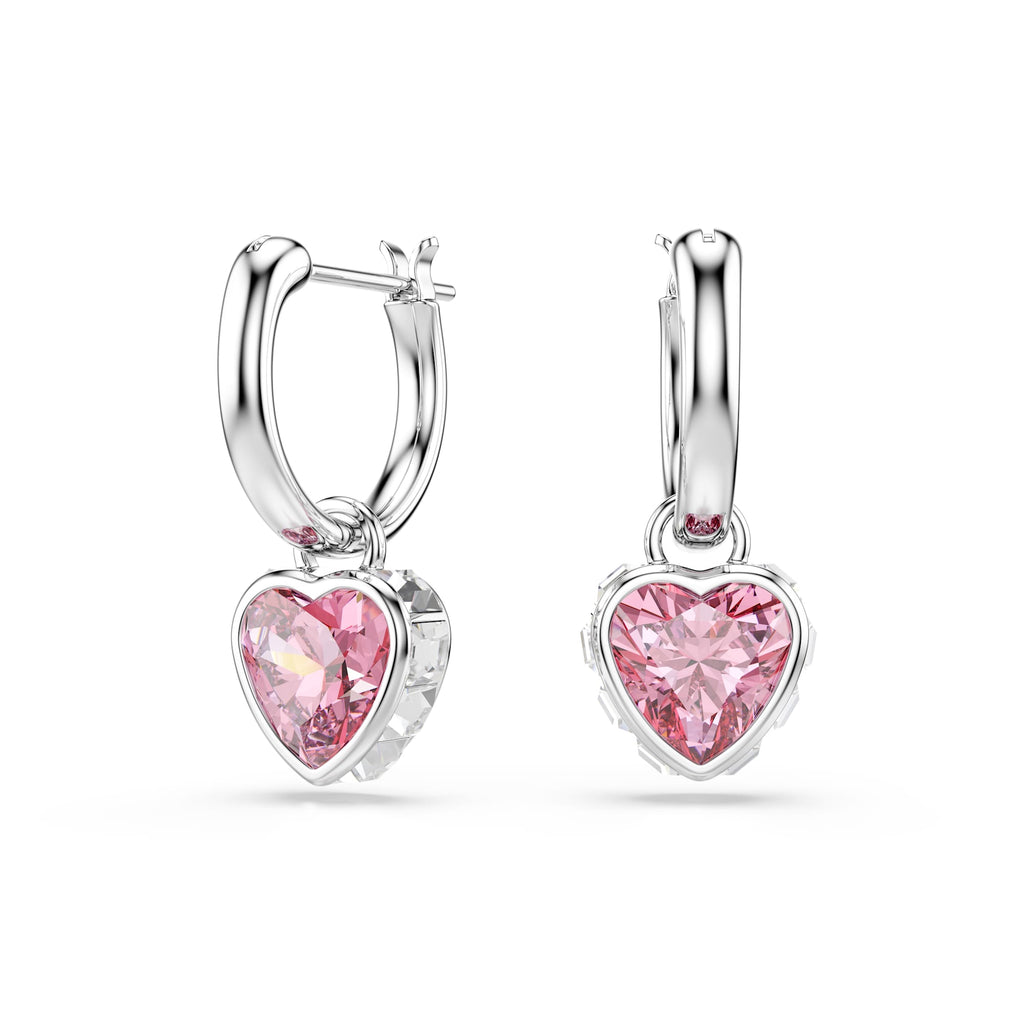 Swarovski Chroma Pink Heart Drop Earrings 5757814