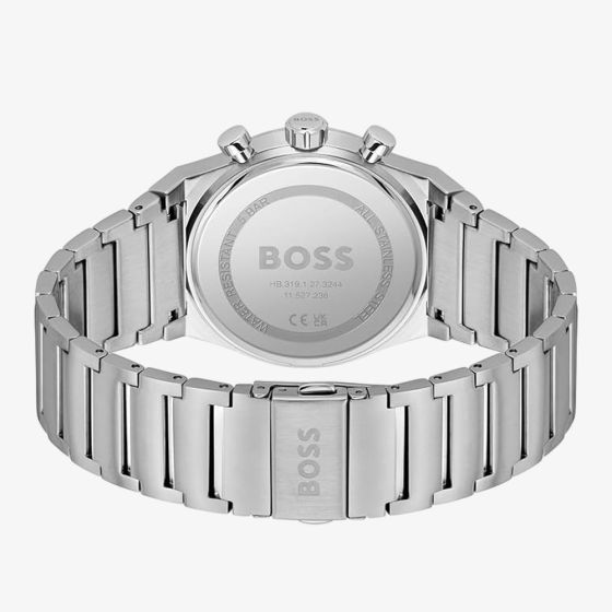 BOSS Mens Candor Chronograph Green Dial Bracelet Watch Stainless Steel by BOSS