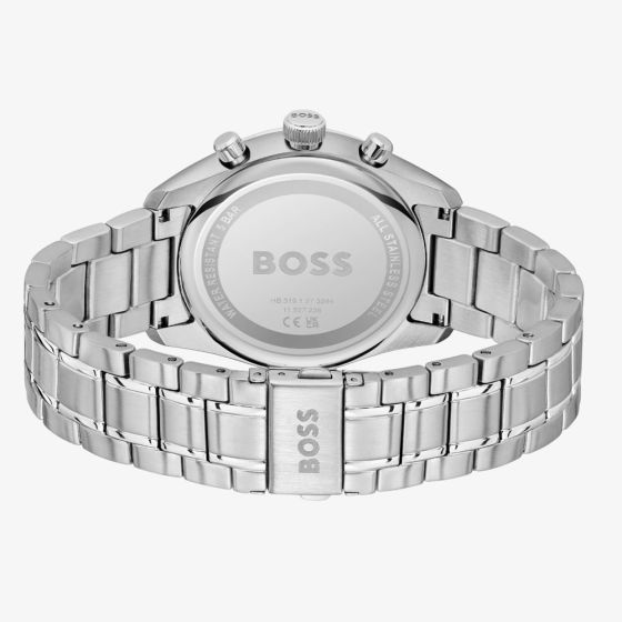 BOSS Mens Grand Prix Black Chronograph Dial Bracelet Watch Stainless Steel by BOSS