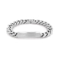 Tommy Hilfiger men's bracelet featuring gold logo ID plate and chain link design.