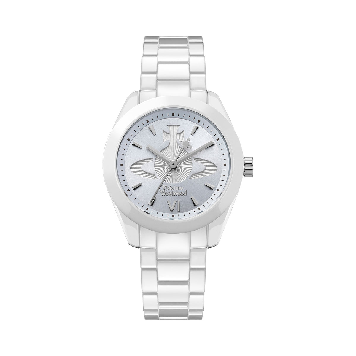 Vivienne Westwood Ladies Fenchurch Ceramica Light Blue Dial Bracelet Watch VV358LBLWH