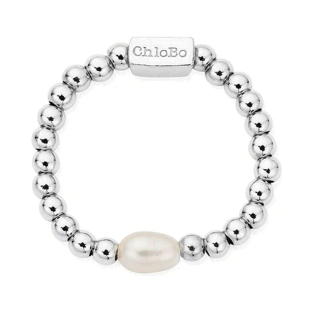 The ChloBo Mini Pearl Ring, a silver metal uncategorized ring from ChloBo, available at OD’s Jewellers in St Helens.