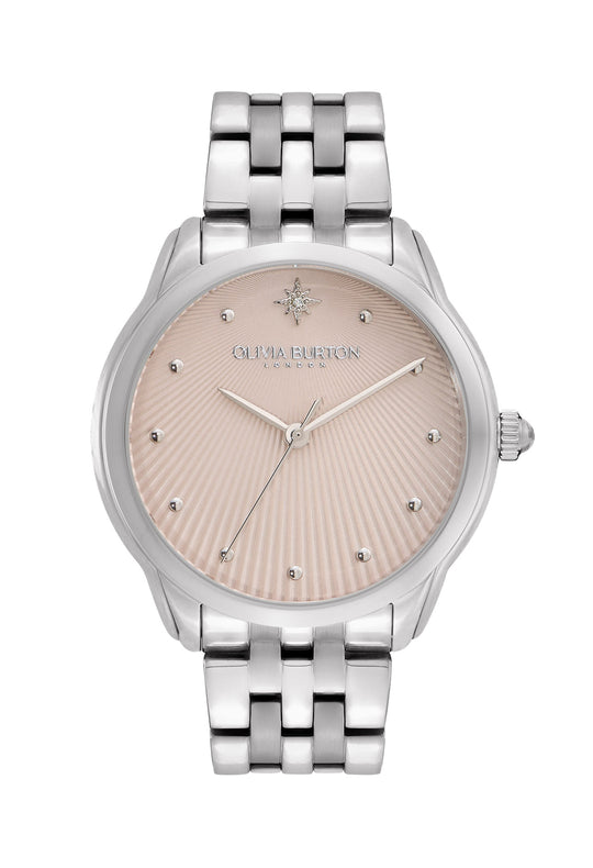 Olivia Burton Ladies Starlight Blush Dial Stainless Steel Bracelet Watch *
