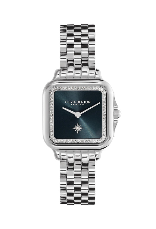 Olivia Burton Grosvenor Square Blue Crystal Dial Bracelet Watch