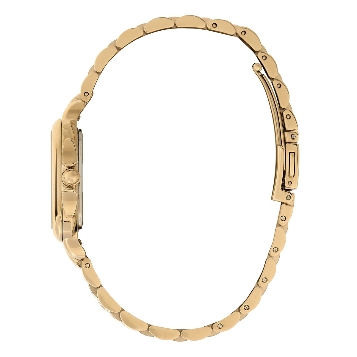 The Olivia Burton Grosvenor Square gold crystal dial bracelet watch, a gold plated bracelet watch from Olivia Burton, available at OD’s Jewellers in St Helens