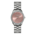 Olivia Burton Ladies Pink Crystal Bejewelled Dial Bracelet Watch Stainless Steel by Olivia Burton