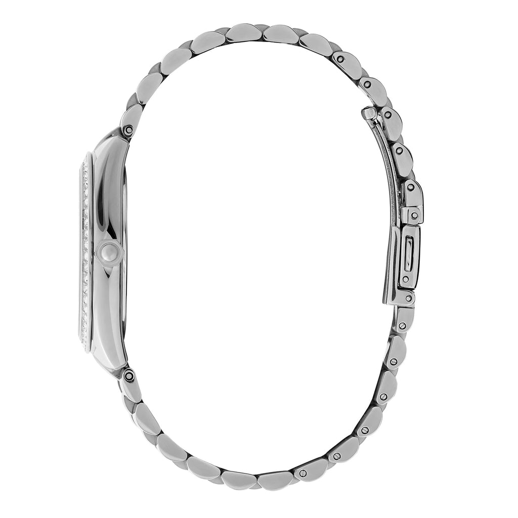 Olivia Burton Ladies Pink Crystal Bejewelled Dial Bracelet Watch Stainless Steel by Olivia Burton