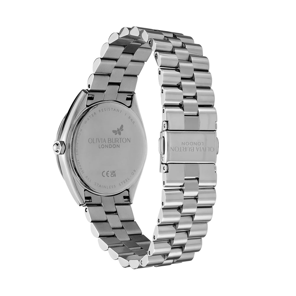 Olivia Burton Ladies Pink Crystal Bejewelled Dial Bracelet Watch Stainless Steel by Olivia Burton