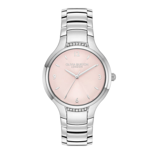 Olivia Burton Ladies Modern Classics Lea Blush Pink Dial Bracelet Watch Stainless Steel