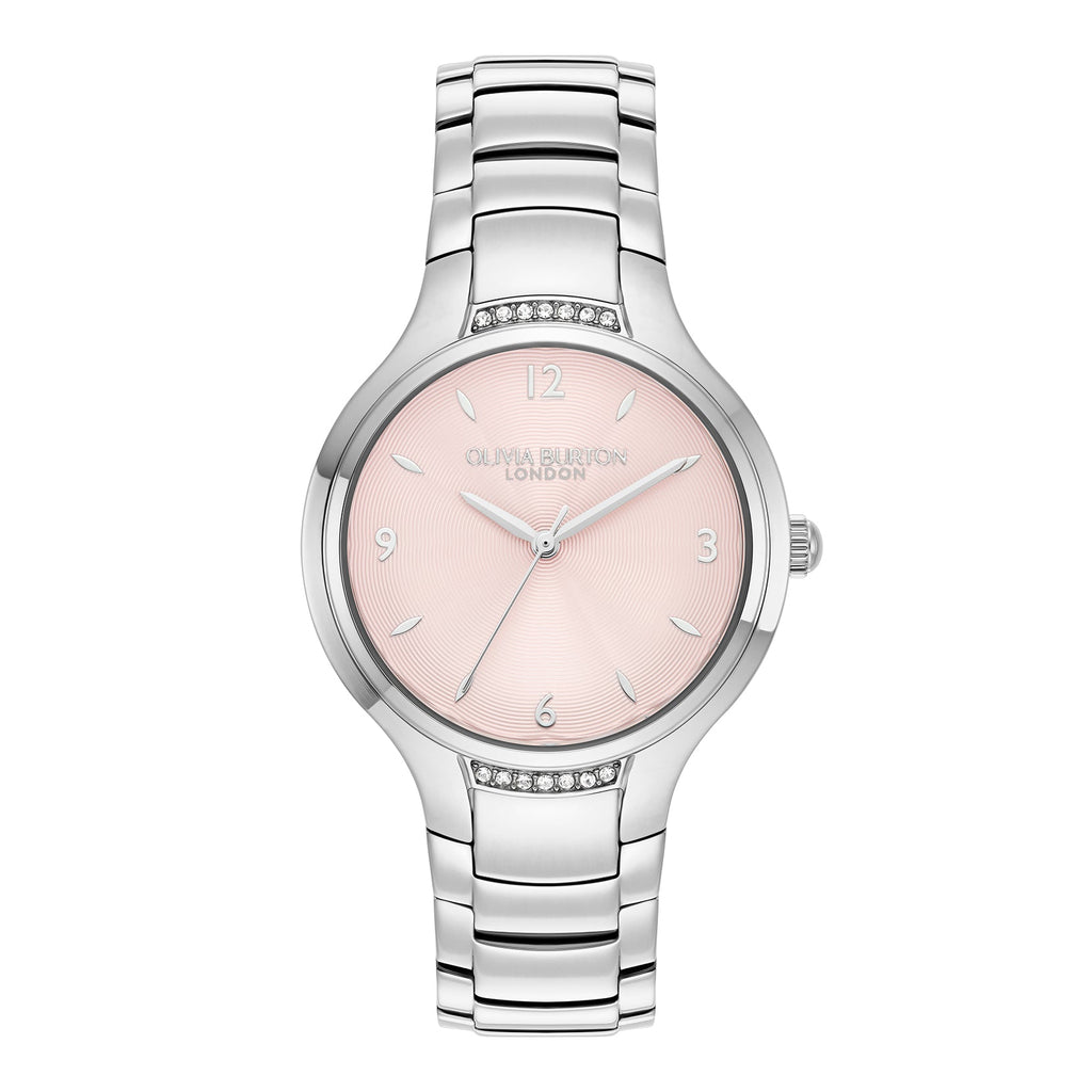 Olivia Burton Ladies Modern Classics Lea Blush Pink Dial Bracelet Watch Stainless Steel by Olivia Burton