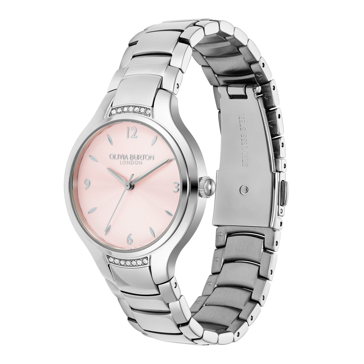 Olivia Burton Ladies Modern Classics Lea Blush Pink Dial Bracelet Watch Stainless Steel by Olivia Burton