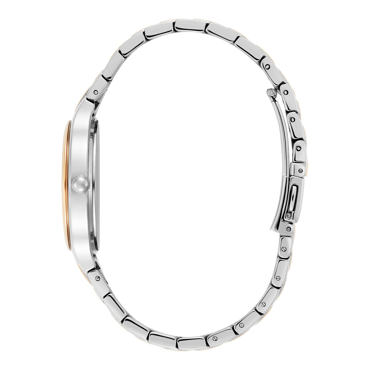 Olivia Burton Ladies Modern Classics Lea Silver Dial Bracelet Watch Stainless Steel & Rose Gold Plated by Olivia Burton