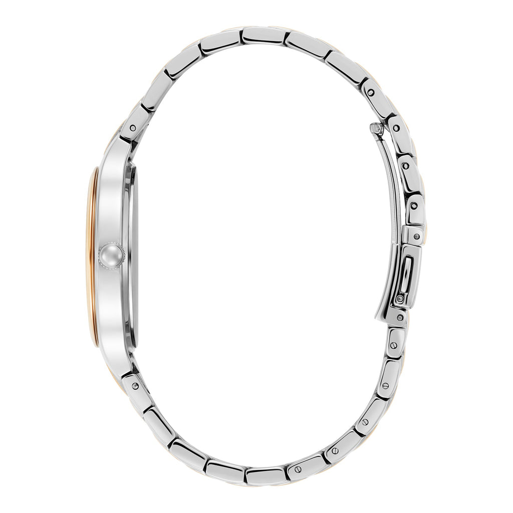 Olivia Burton Ladies Modern Classics Lea Silver Dial Bracelet Watch Stainless Steel & Rose Gold Plated by Olivia Burton