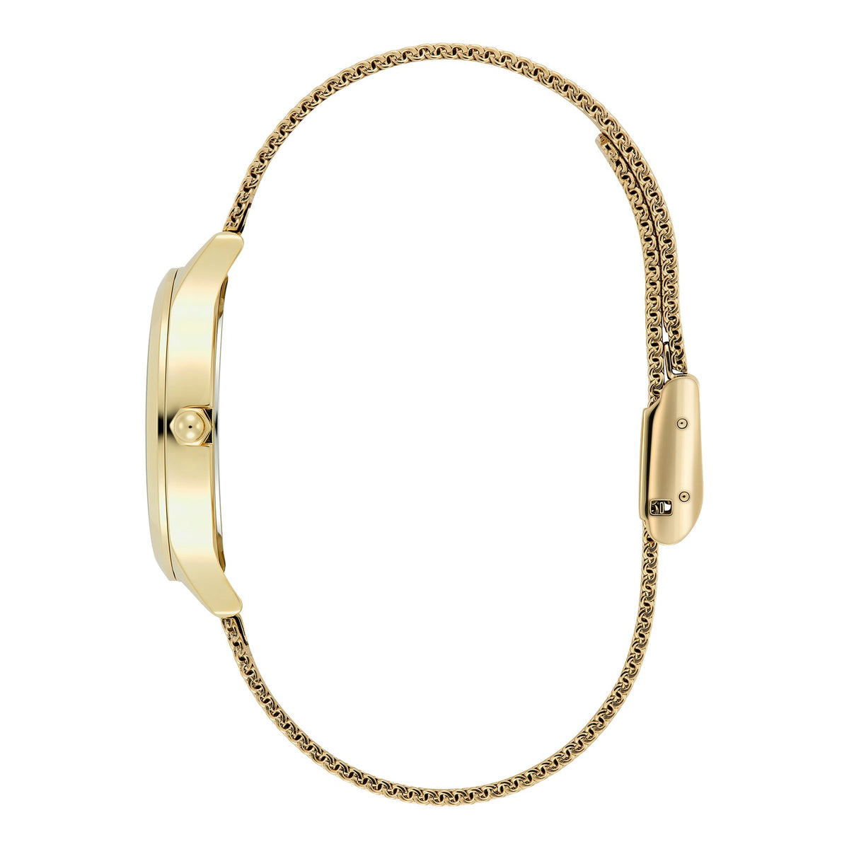 Olivia Burton Ladies Signature Ivory Sunburst Dial Mesh Bracelet Watch Gold Plated by Olivia Burton