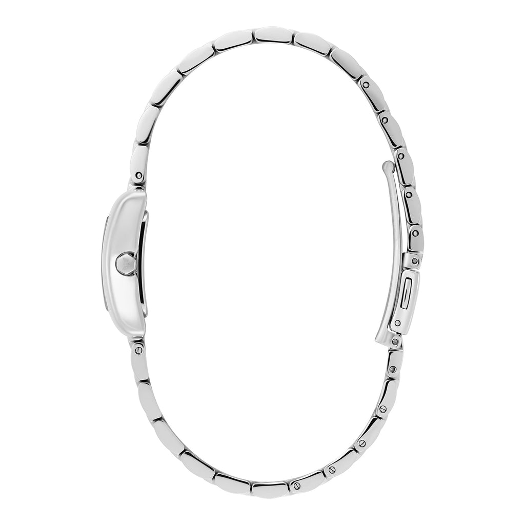 Silver-tone wristwatch.