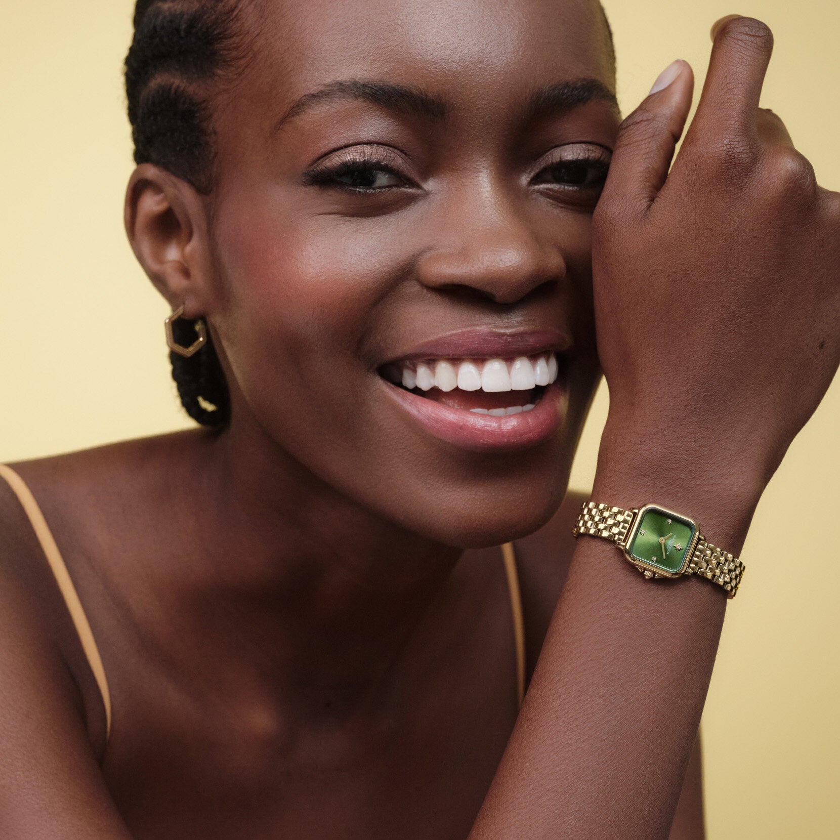 Olivia Burton Mini Grosvenor Square Green Dial Bracelet Watch 24000364 — view 5