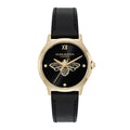 Olivia Burton Classic Bee Black Strap Watch