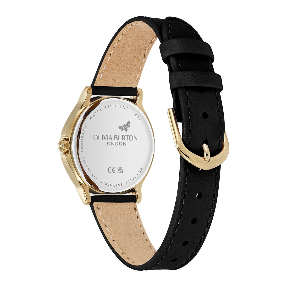 Olivia Burton Classic Bee Black Strap Watch — view 4