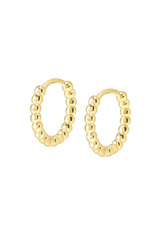 Nomination Lovecloud Mini Bead Hoop Earrings Silver Gold Plated *
