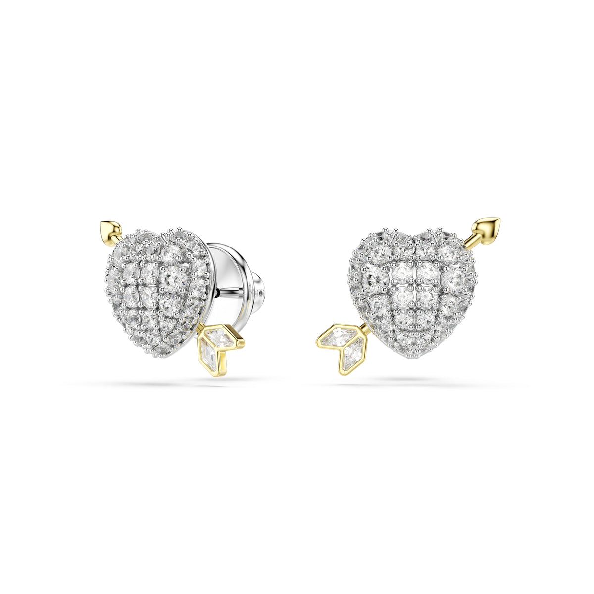 Swarovski Idyllia Heart With Arrow Stud Earrings — view 2