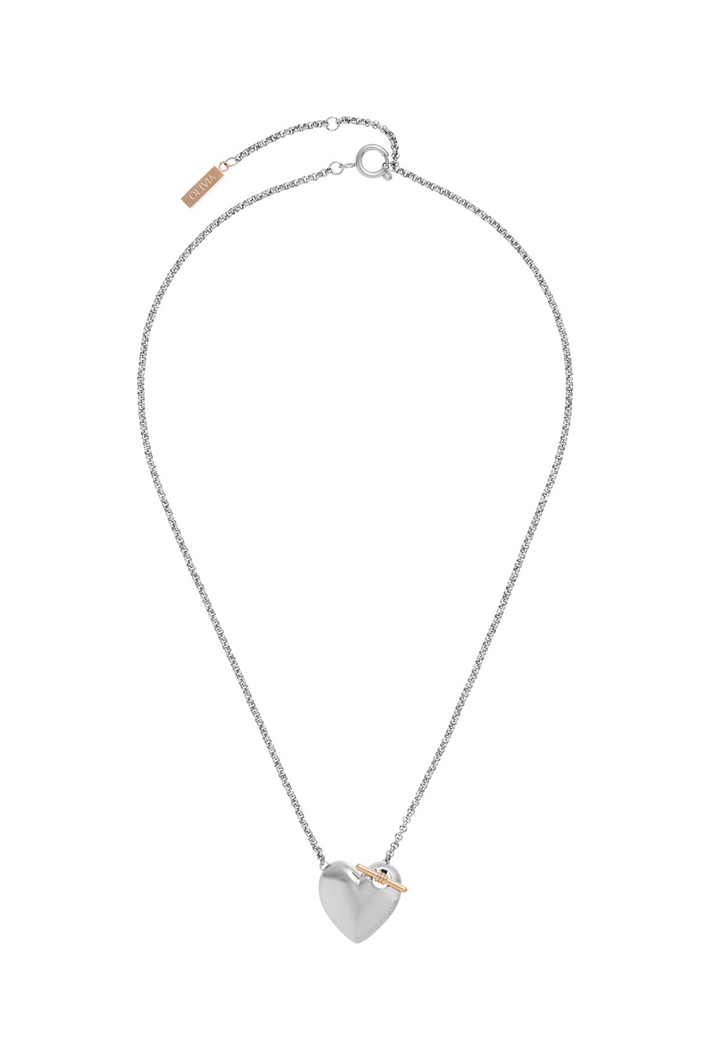 Olivia Burton Knot Heart Necklace, silver stainless steel necklace from Olivia Burton, at OD’s Jewellers St Helens.