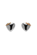 Stainless steel heart earrings by Olivia Burton. Features a delicate knotted design. Perfect jewelry gift. OLIVIA BURTON