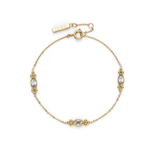 Olivia Burton Dainty Crystal Bracelet Gold Plated *