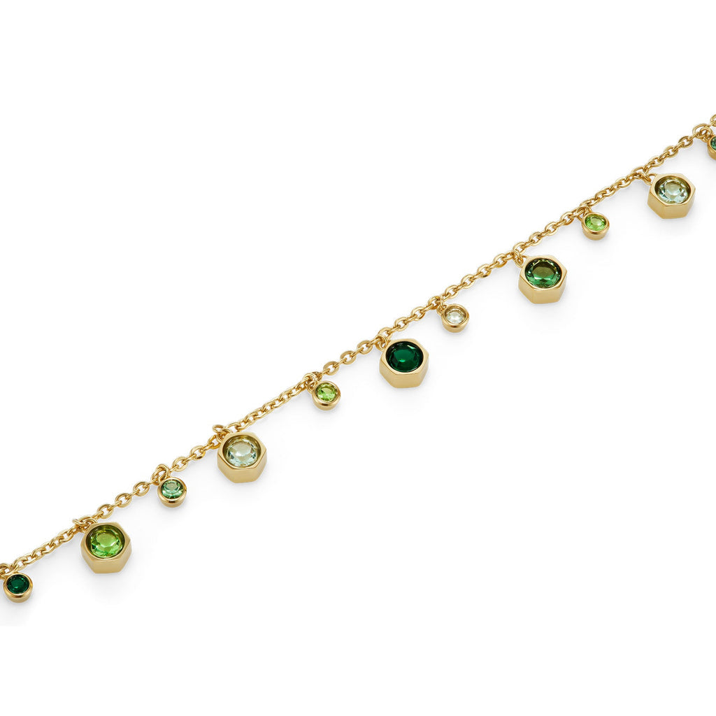 Olivia Burton Mini Droplet Green Crystal Bracelet — view 3