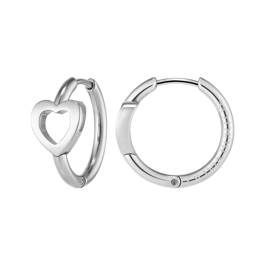Olivia Burton Kindred Interlink Heart Hoop Earrings — view 2