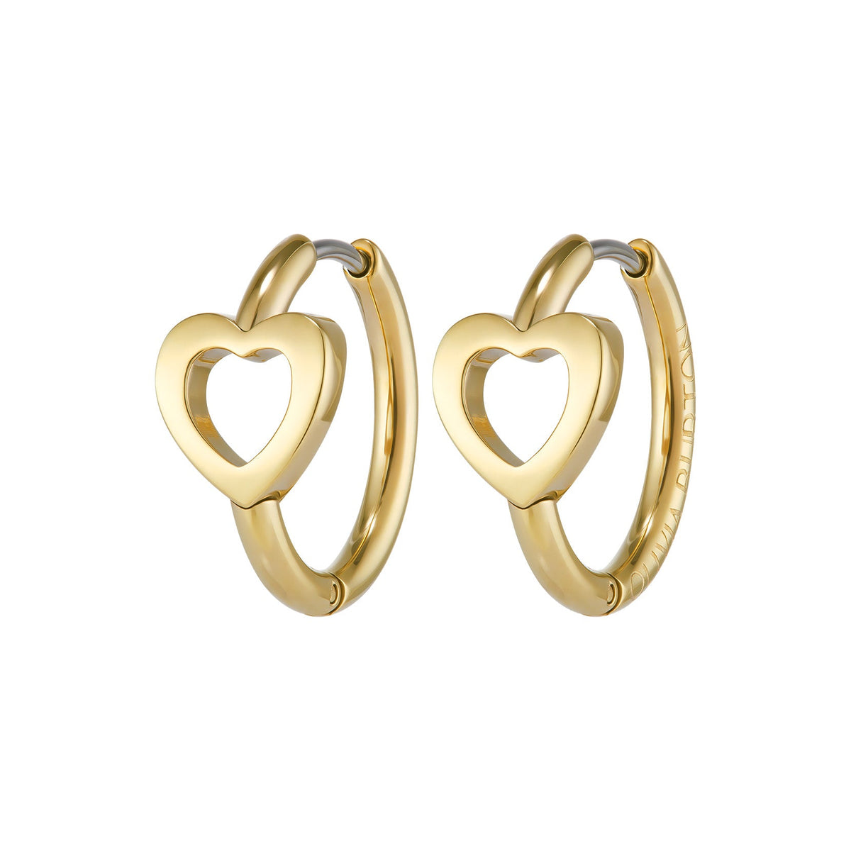 Olivia Burton Gold Plated Kindred Interlink Heart Hoop Earrings 24100556