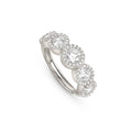 Nomination Seidivina Cubic Zirconia 5 Halo Adjustable Ring Silver by Nomination Italy
